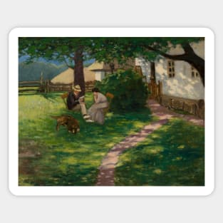 In the Garden by Wladyslaw Podkowinski Sticker